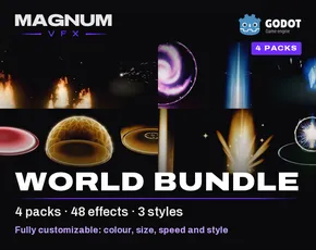 World Bundle for Godot, 48 ambient and loot VFX